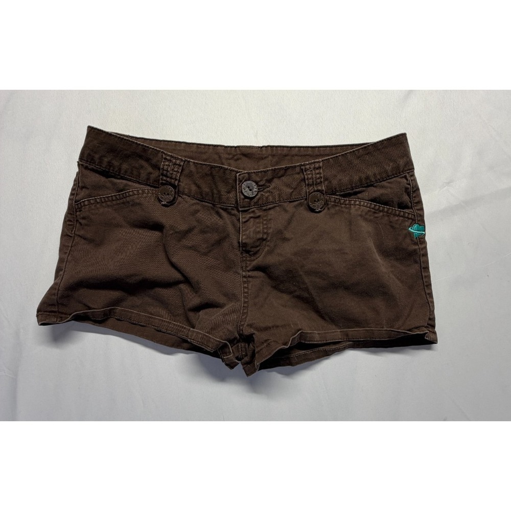 Lost Shorts Womens 13 Brown Twill Stretch Embroidered Logo Outdoor Casual Wear